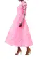 Long Sleeve Pink Lace Jacket(2,Pink Carnation)