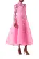 Long Sleeve Pink Lace Jacket(2,Pink Carnation)