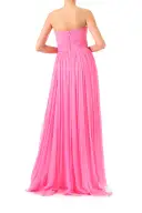 Sweetheart Strapless Chiffon Gown(2,Pink Carnation)
