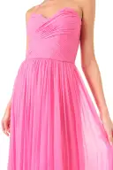 Sweetheart Strapless Chiffon Gown(2,Pink Carnation)