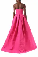 Floral Embossed Ball Gown(2,Fuchsia)