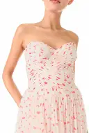 Heart Print Chiffon Gown(2,Creme Multi)
