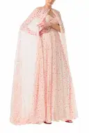 Heart Print Chiffon Cape