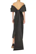 Off-The-Shoulder Column Dress(2,Noir)