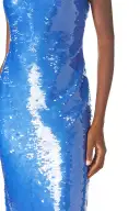 Strapless Sequin Column Dress(2,Sky Blue)
