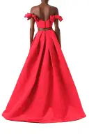 Pleated Ballgown Skirt(2,Scarlet)