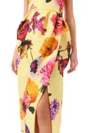 Strapless Floral Cocktail Dress(2,Soleil/Multi)