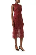 Sleeveless Lace Sheath(2,Merlot)