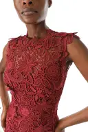 Sleeveless Lace Sheath(2,Merlot)
