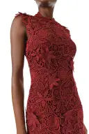 Sleeveless Lace Sheath(2,Merlot)