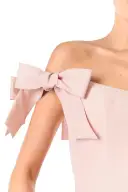 Off The Shoulder Bow Sleeve Gown(2,Pale Blush)