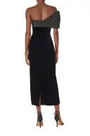 Velvet Off The Shoulder Sheath(2,Noir/Noir)