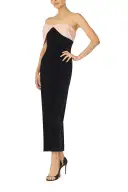 Velvet Off The Shoulder Sheath(2,Pale Blush/Noir)