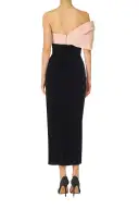 Velvet Off The Shoulder Sheath(2,Pale Blush/Noir)