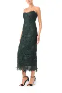 Strapless Lace Sheath Dress(2,Juniper)