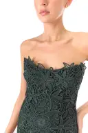 Strapless Lace Sheath Dress(2,Juniper)