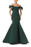 Bow Sleeve Trumpet Gown