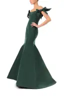 Bow Sleeve Trumpet Gown(2,Juniper)