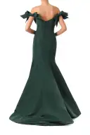 Bow Sleeve Trumpet Gown(2,Juniper)