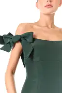 Bow Sleeve Trumpet Gown(2,Juniper)