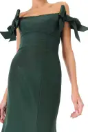 Bow Sleeve Trumpet Gown(2,Juniper)