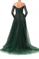 Off The Shoulder Embroidered Ball Gown(2,Juniper)
