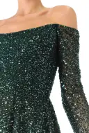Off The Shoulder Embroidered Ball Gown(2,Juniper)