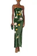 Floral Sequin Column Gown(2,Juniper)