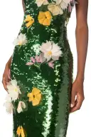 Floral Sequin Column Gown(2,Juniper)
