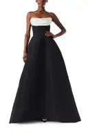 Draped Strapless Ball Gown