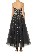 Daisy Embroidered Tulle Dress(2,Noir/Multi)