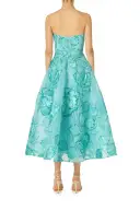 Sweetheart Tea-Length Dress(2,Aqua)