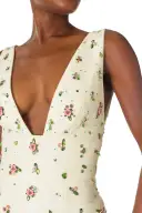 Embroidered Linen Cocktail Dress(2,Silk White/Multi)