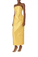 Lemon Floral Jacquard Dress(2,Lemon Drop)