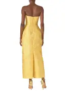 Lemon Floral Jacquard Dress(2,Lemon Drop)