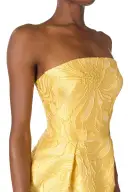 Lemon Floral Jacquard Dress(2,Lemon Drop)