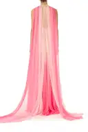 Hibiscus Ombre Chiffon Gown(2,Hibiscus/Multi)