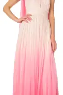Hibiscus Ombre Chiffon Gown(2,Hibiscus/Multi)