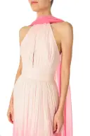 Hibiscus Ombre Chiffon Gown(2,Hibiscus/Multi)