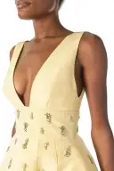 Limoncello Embroidered Cocktail Dress(2,Limoncello/Multi)