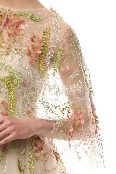 Embroidered Capelet Prosecco Multi(XSML,Prosecco/Multi)