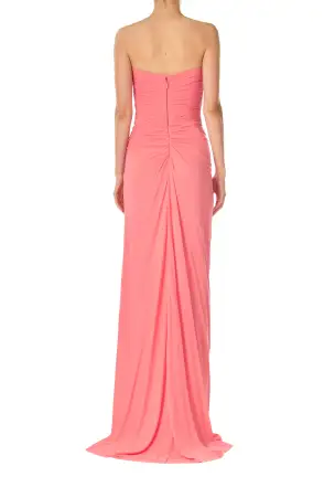 Strapless Draped Jersey Gown(2,Shell)
