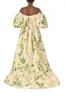 Rose Printed Blouson Cape(2,Bellini/Multi)