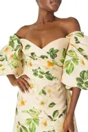 Rose Printed Blouson Cape(2,Bellini/Multi)