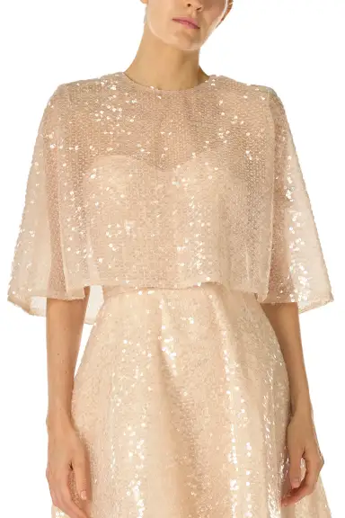 Sequin Tulle Capelet
