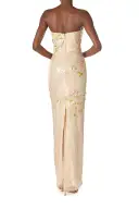 Floral Sequin Column Gown(2,Prosecco/Multi)