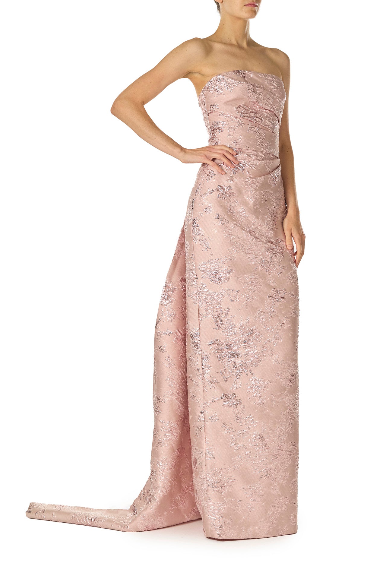 Rosé Metallic Column Gown(Rosé,2)
