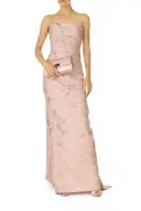 Rosé Metallic Column Gown(2,Rosé)