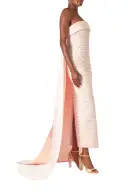 Rosé Beaded Satin Gown(2,Rose)