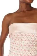 Rosé Beaded Satin Gown(2,Rose)